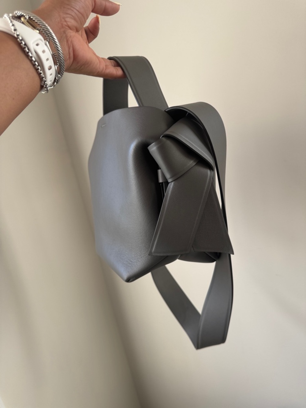 Acne Studios Dark Gray Musubi Bag Mini - Picture 2 of 5